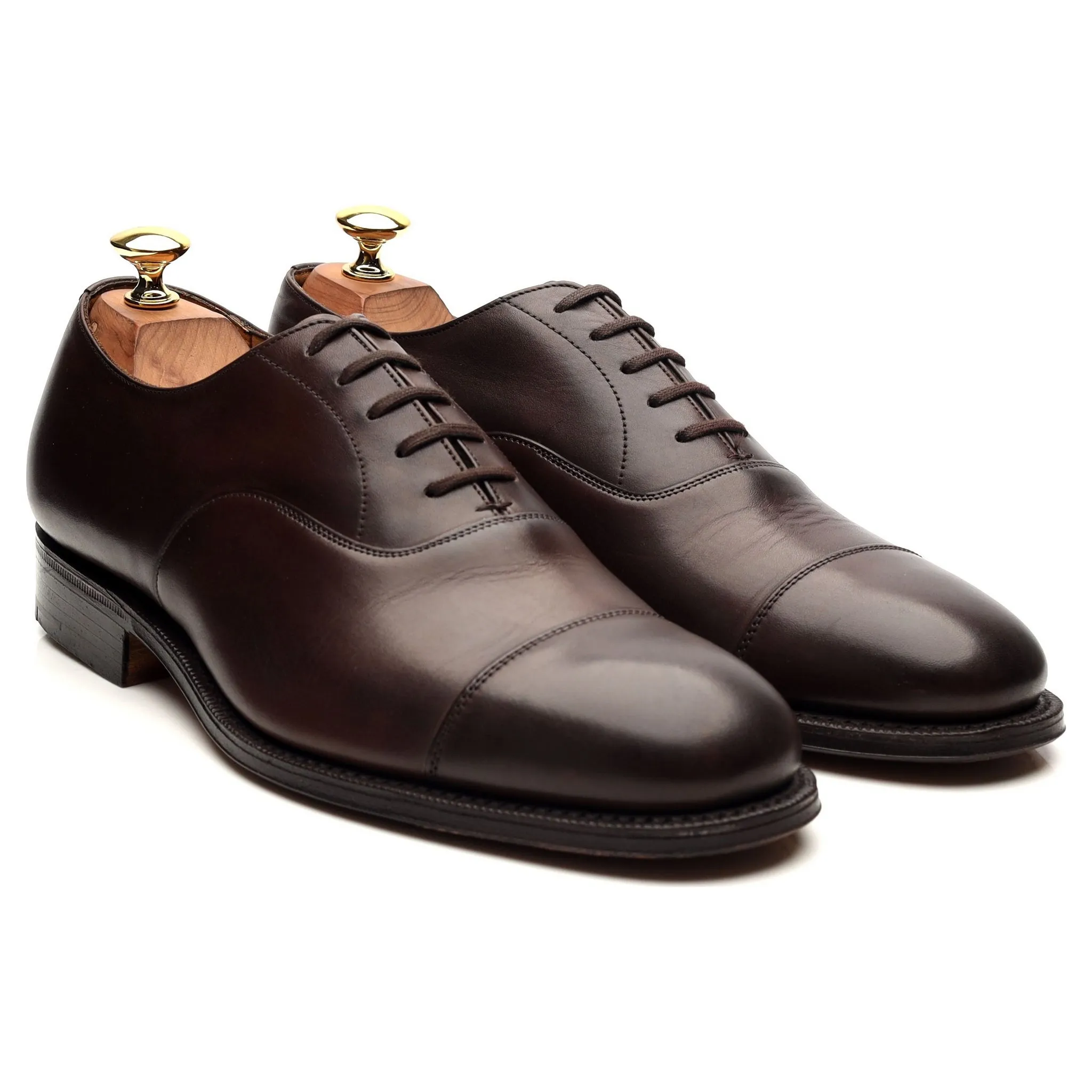 'Consul' Dark Brown Leather Oxford UK 7 G