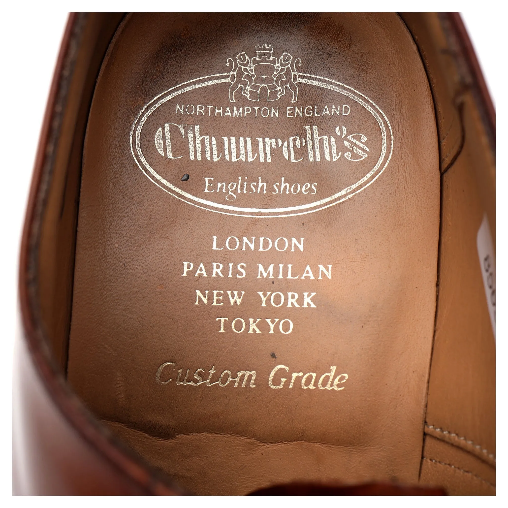 'Consul' Tan Brown Leather Oxford UK 7 F