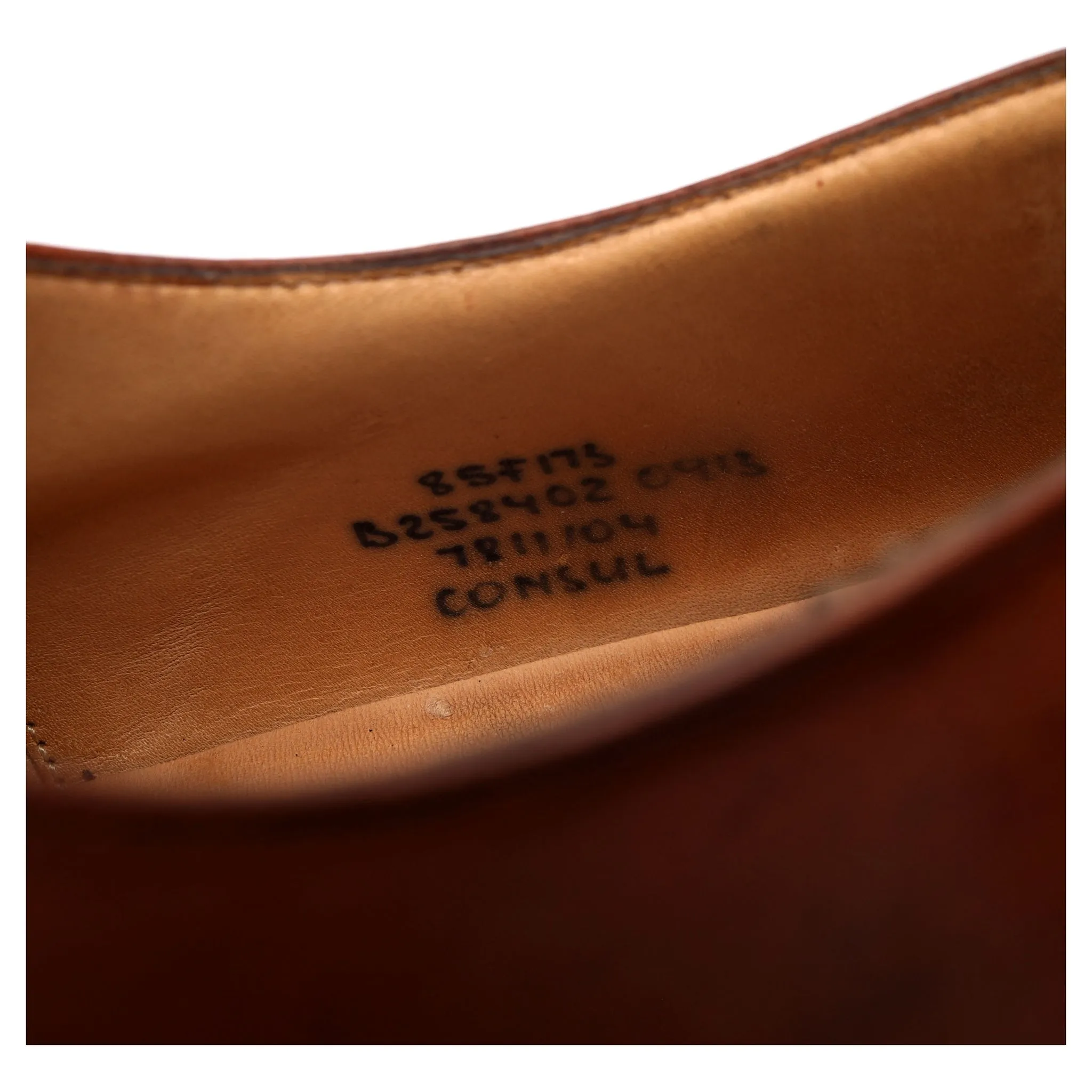 'Consul' Tan Brown Leather Oxford UK 8.5 F