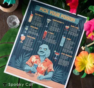 Creature Cocktail Tiki Art Print