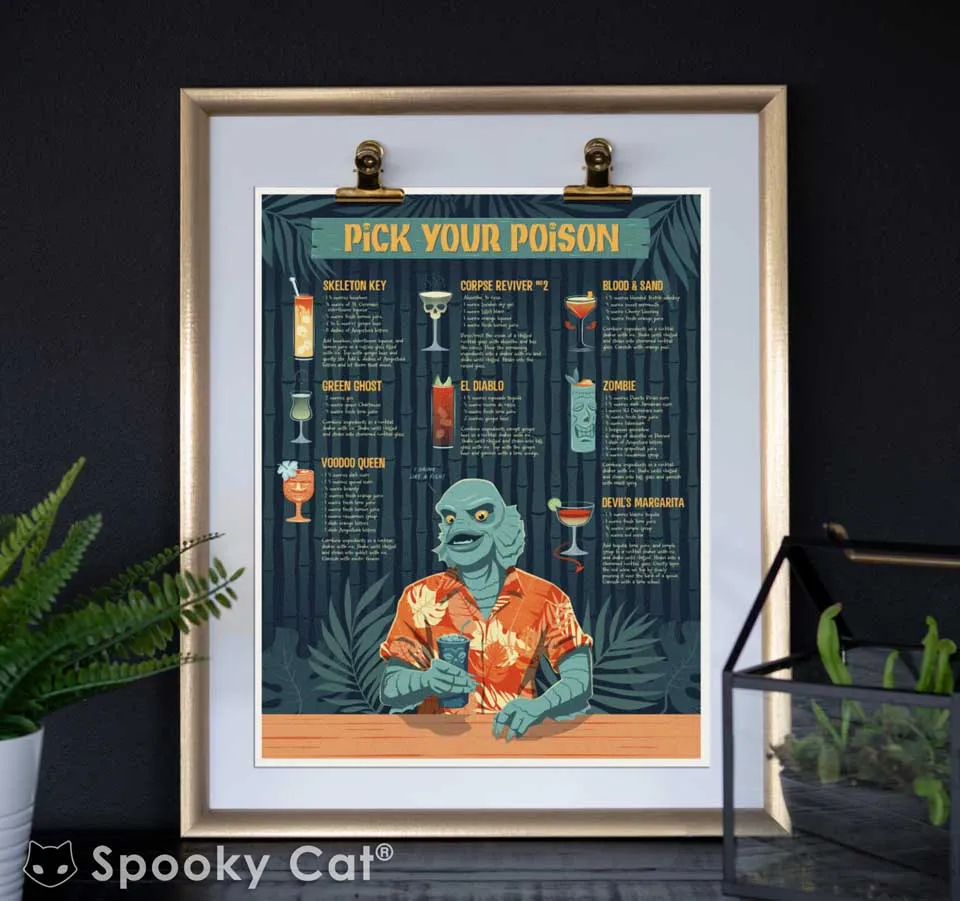 Creature Cocktail Tiki Art Print