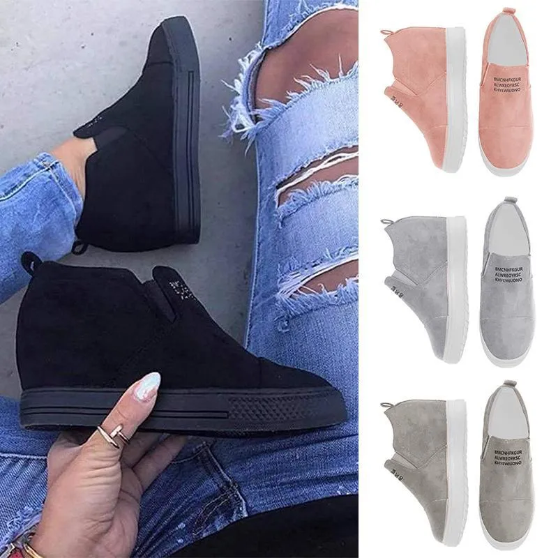 Damen versteckter Absatz Sneakers Loafers
