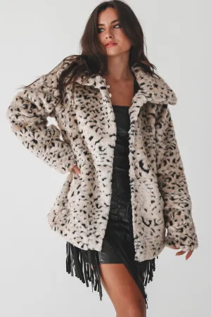 DEAL The Ski Trip Is Calling Leopard Fur Coat