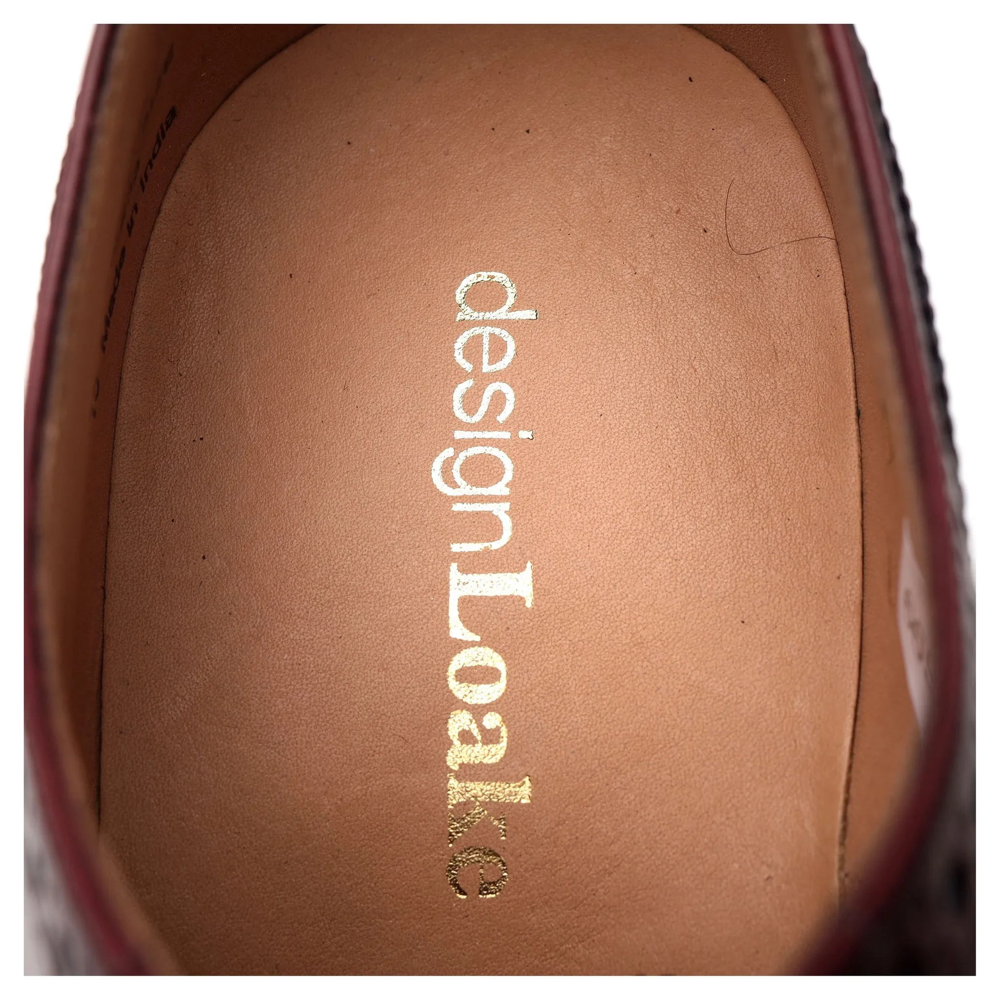 Design 'Tweed' Burgundy Leather Oxford Brogues UK 6 G