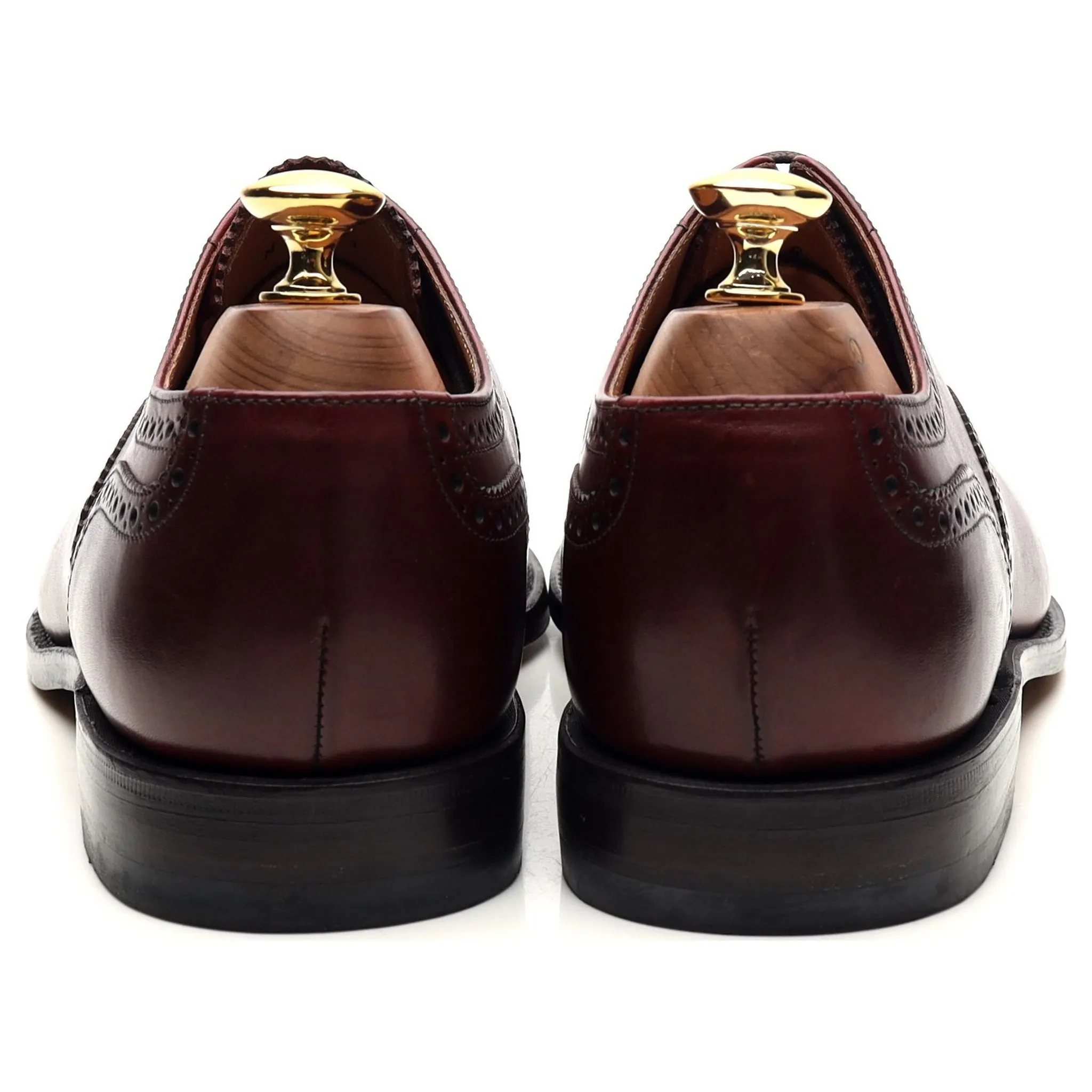 Design 'Tweed' Burgundy Leather Oxford Brogues UK 6 G