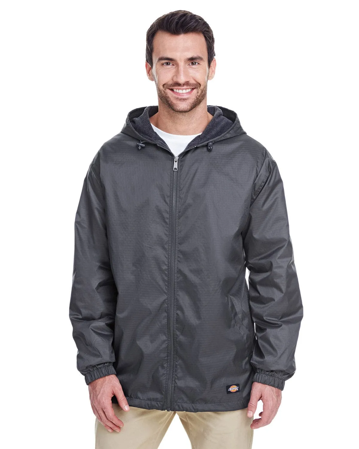 Dickies Fleece-Lined Hooded Nylon Jacket