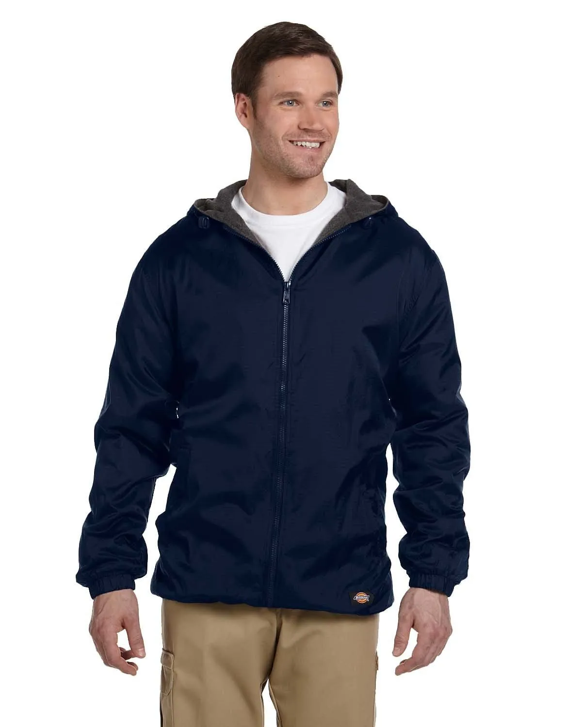 Dickies Fleece-Lined Hooded Nylon Jacket