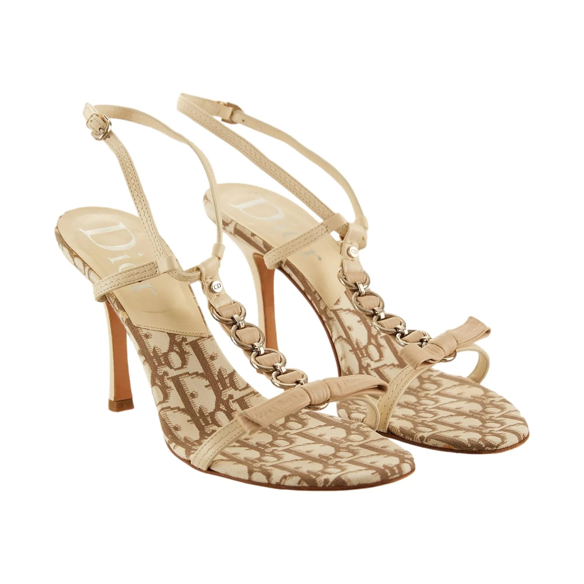 Dior Beige Logo Heels