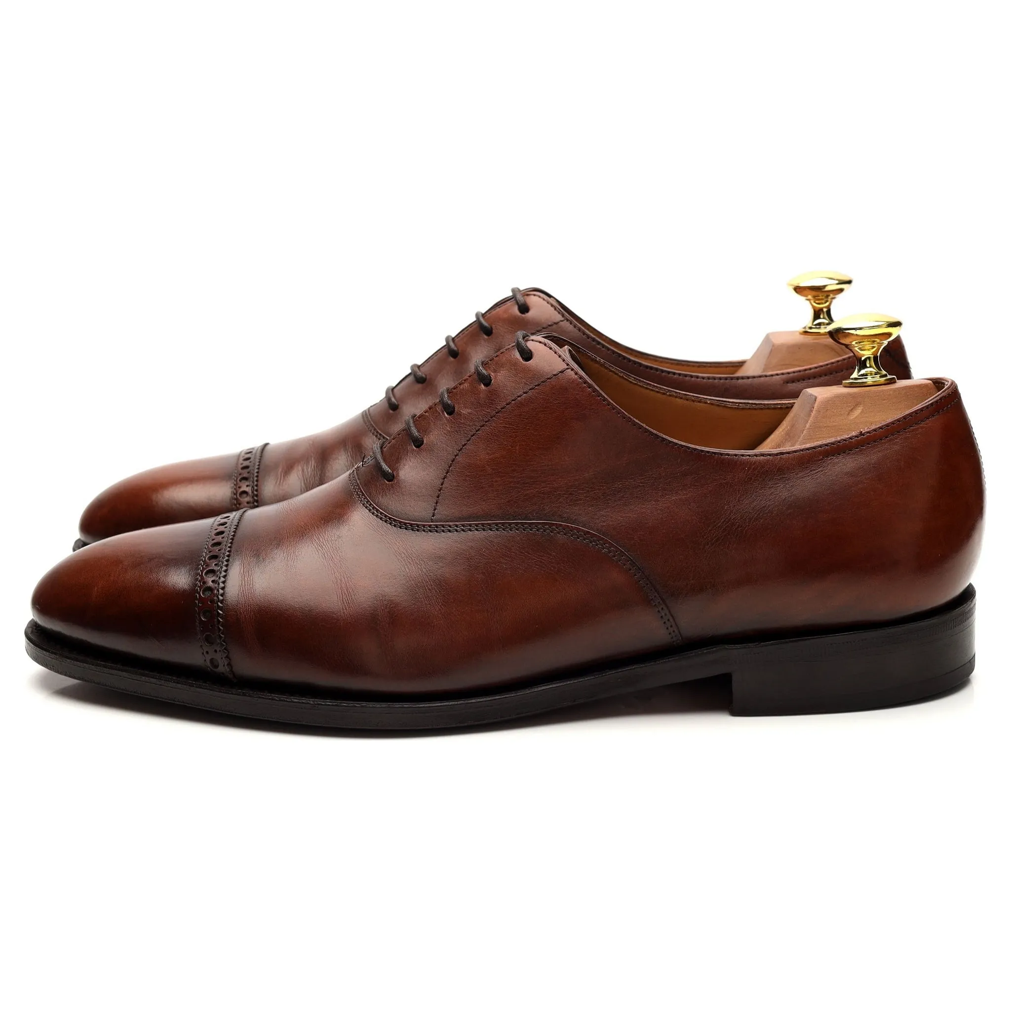 'Domingo' Brown Leather Oxford UK 8.5 E