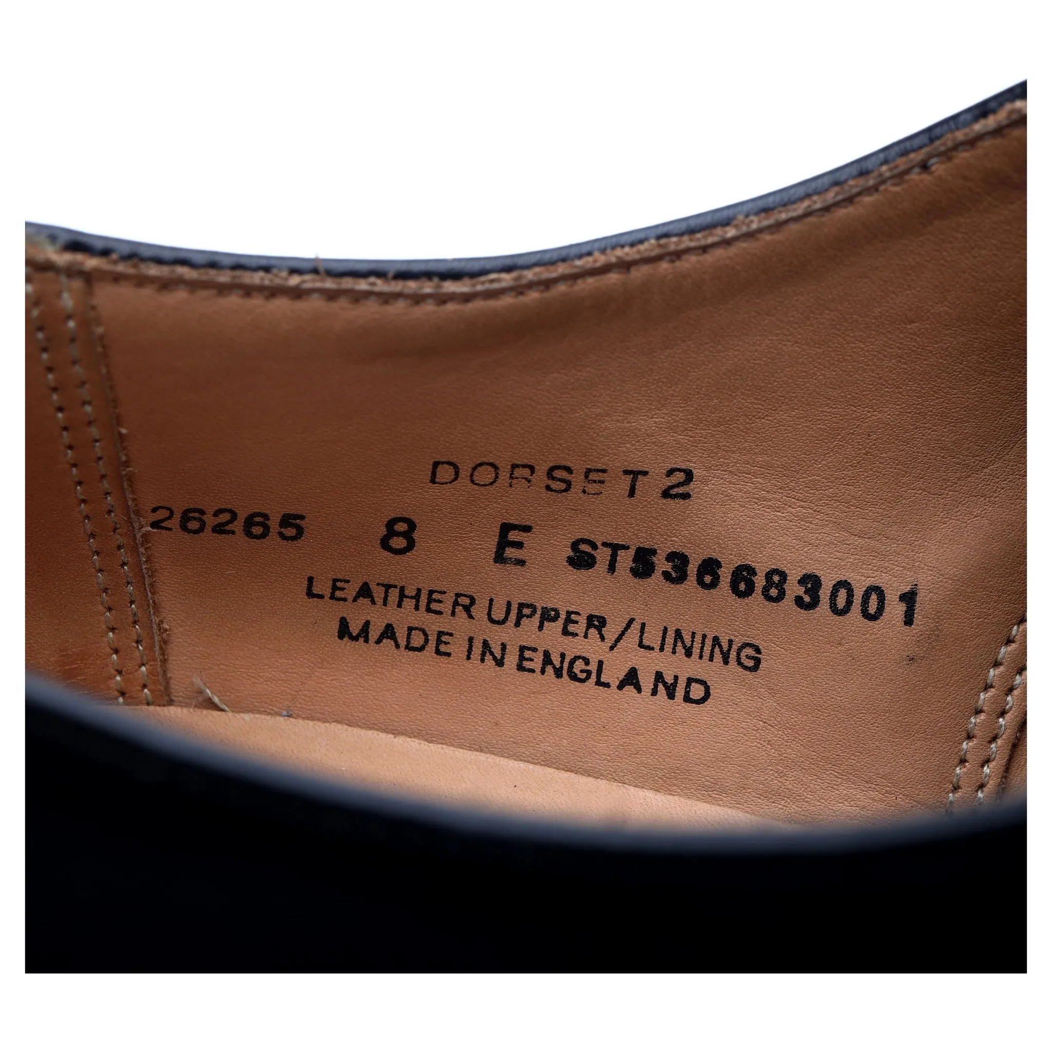'Dorset 2' Black Leather Oxford UK 8 E
