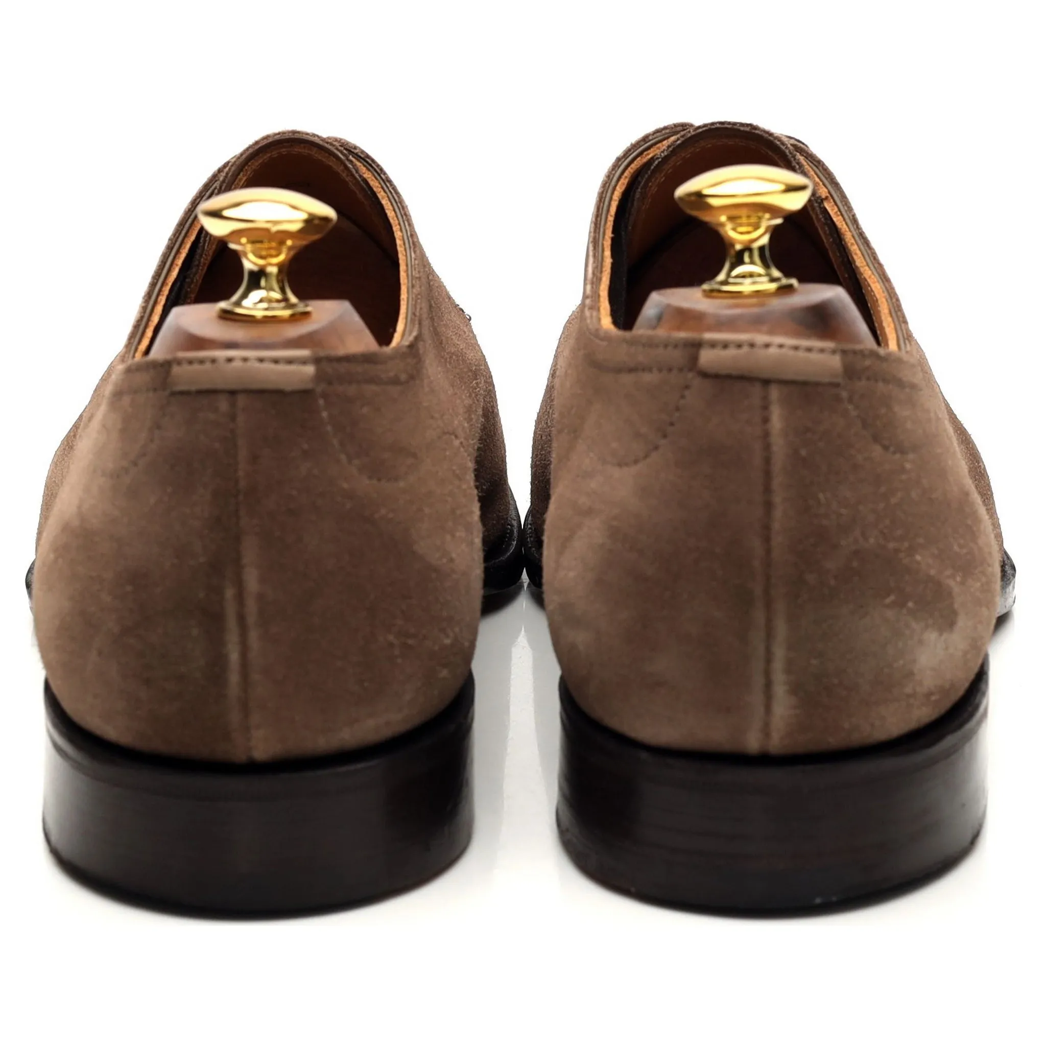 'Dover' Light Brown Suede Split Toe Derby UK 11 E