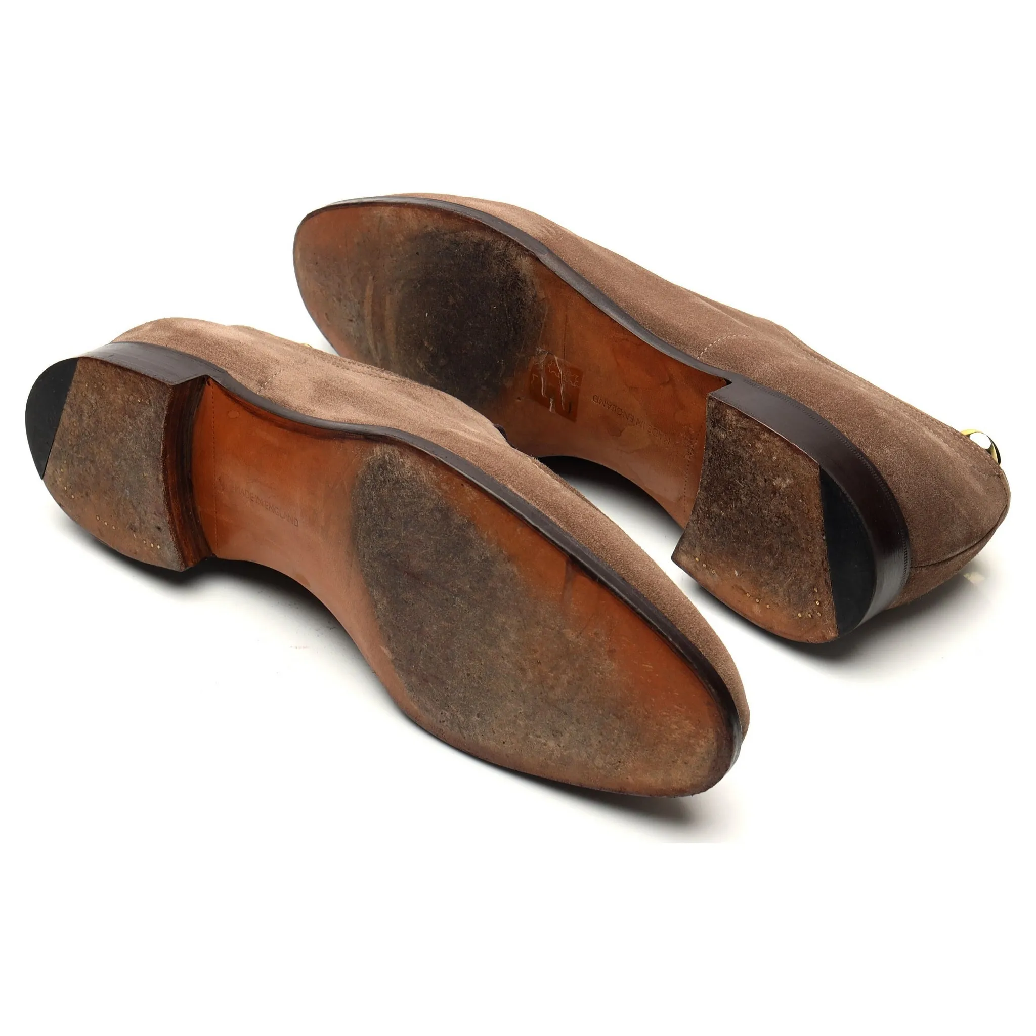 'Dover' Light Brown Suede Split Toe Derby UK 11 E