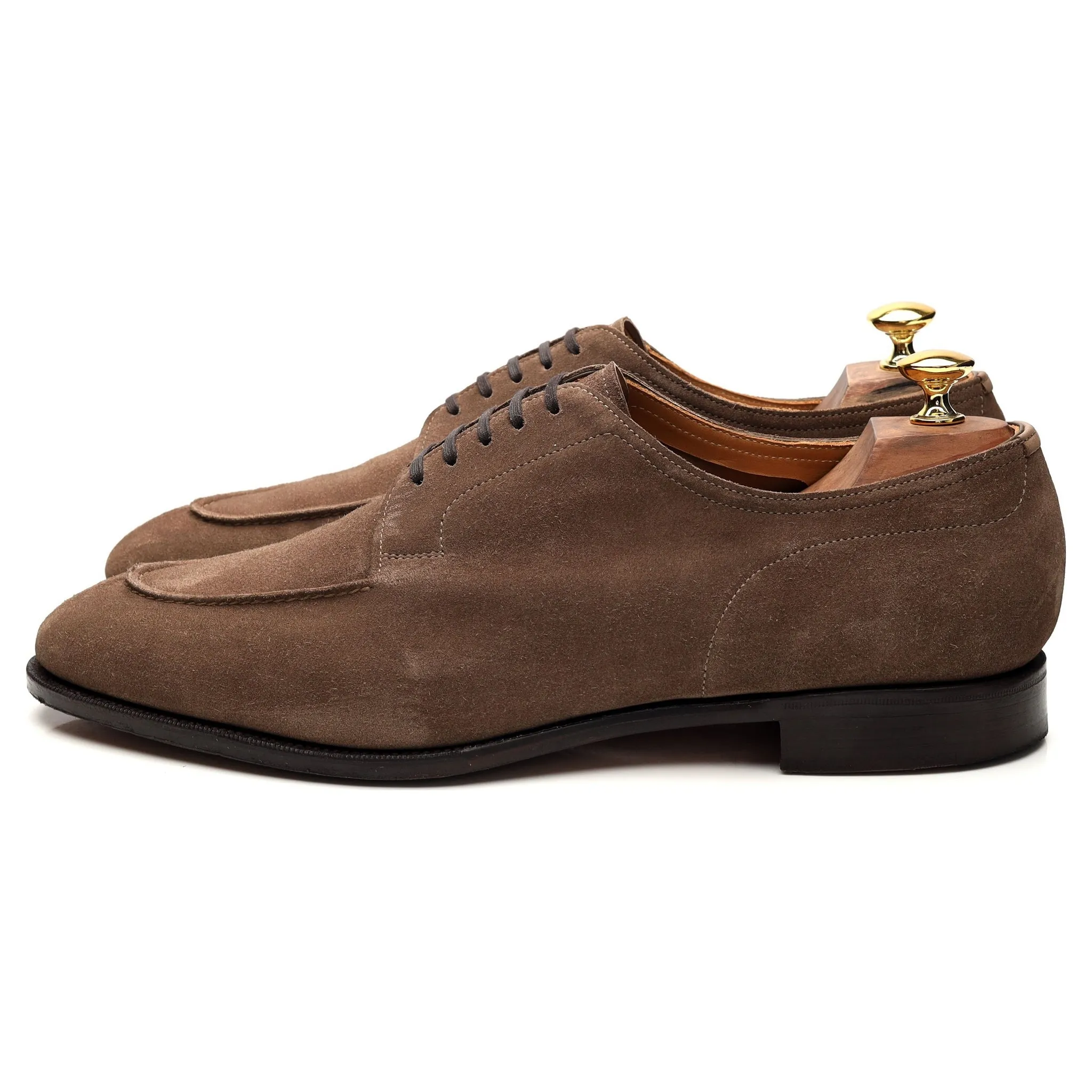 'Dover' Light Brown Suede Split Toe Derby UK 11 E