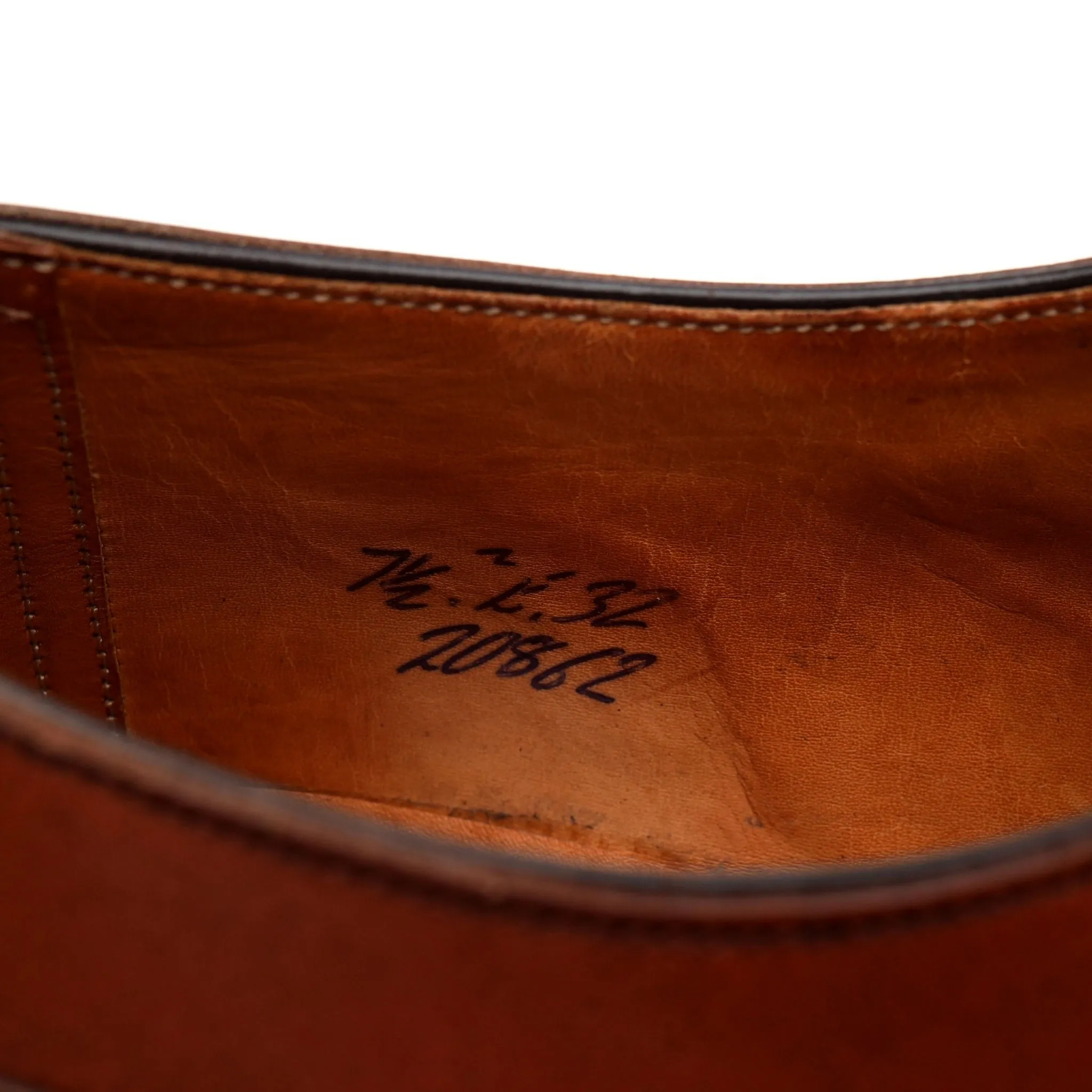 'Dover' Tan Brown Leather Derby UK 7.5 E