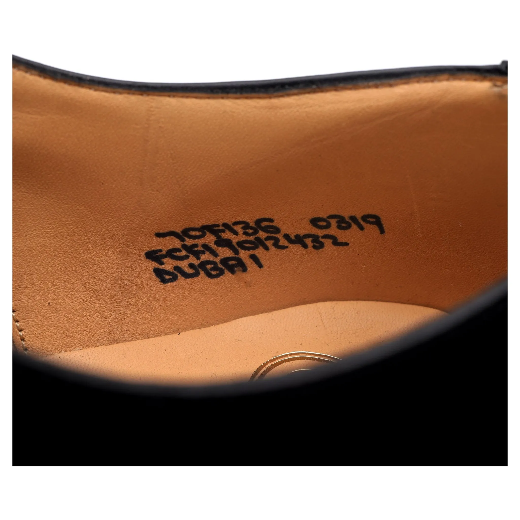 'Dubai' Black Leather Oxford UK 7 F