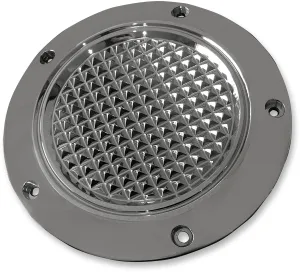 Eddie Trotta Designs TC-027 Derby Cover - Cross Cut - Chrome