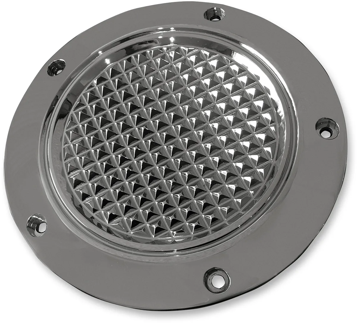 Eddie Trotta Designs TC-027 Derby Cover - Cross Cut - Chrome