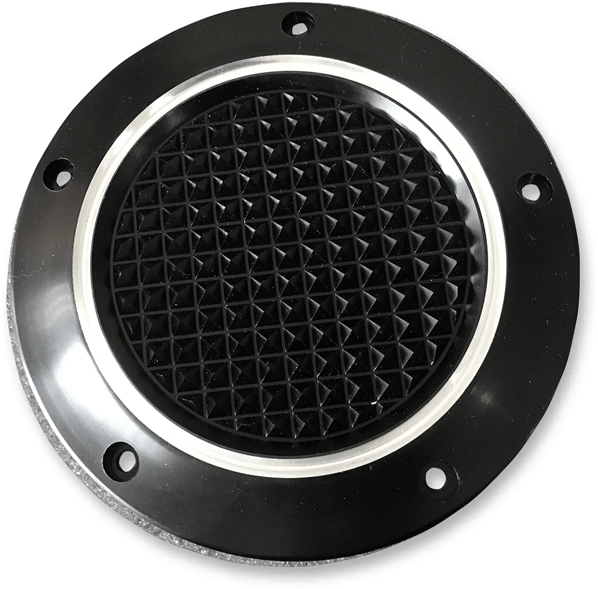 Eddie Trotta Designs TC-027B Derby Cover - Cross Cut - Black Anodized