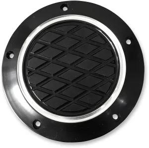 Eddie Trotta Designs TC-028B Derby Cover - Reverse Cut - Black Anodized