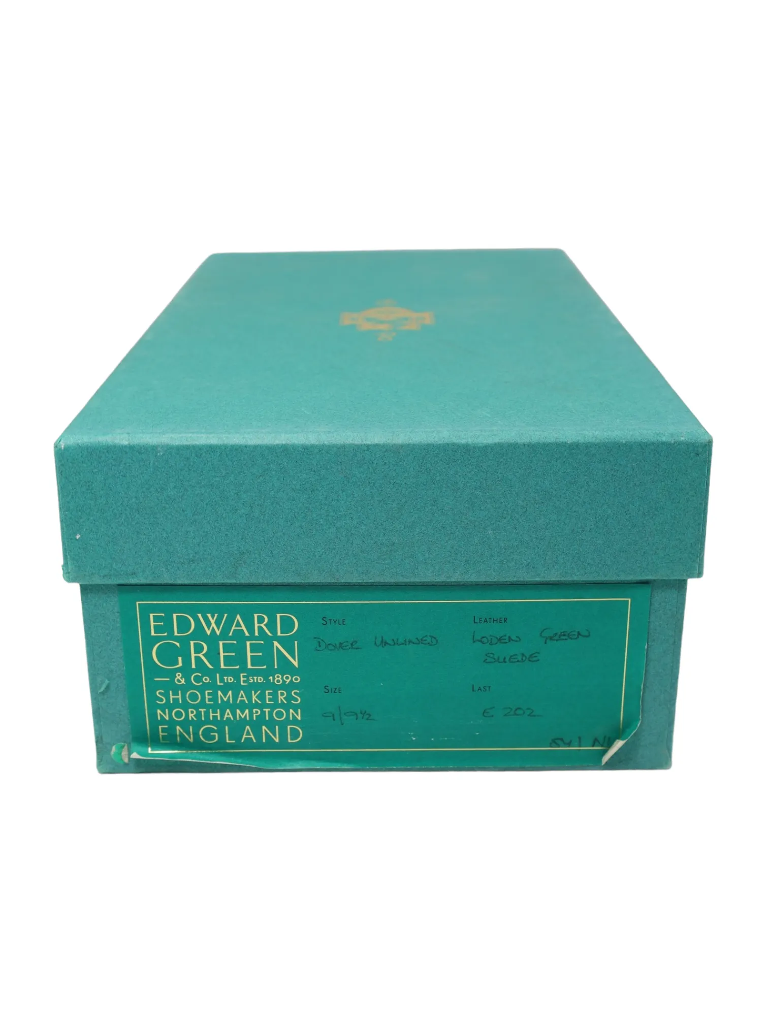 Edward Green Suede Loden Green Unlined Dover Derby