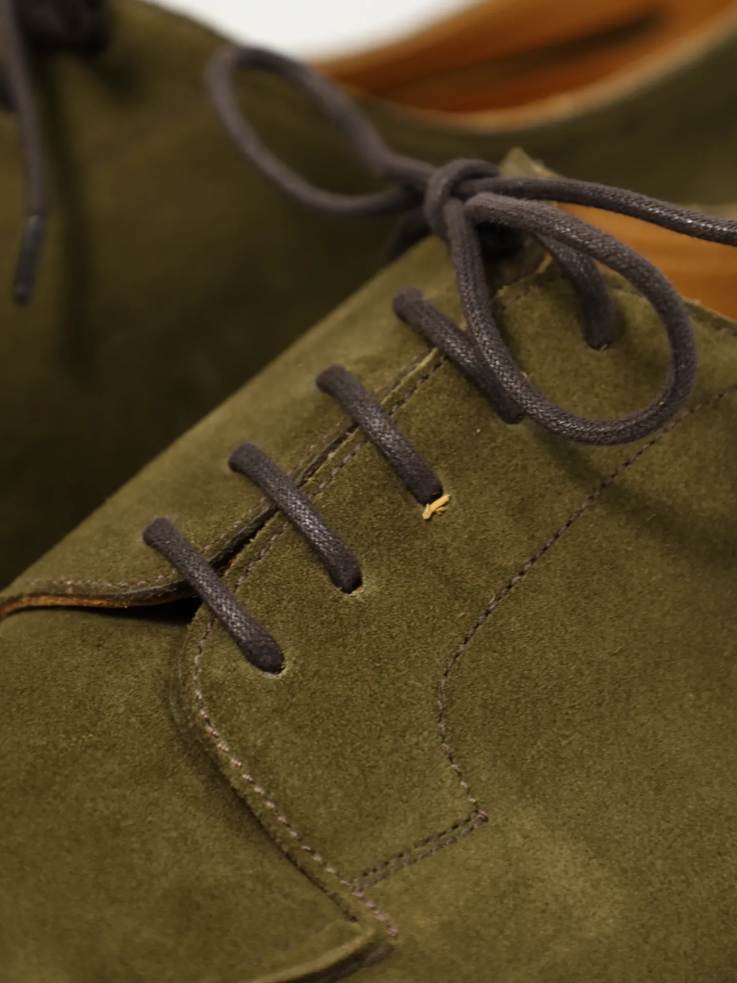 Edward Green Suede Loden Green Unlined Dover Derby