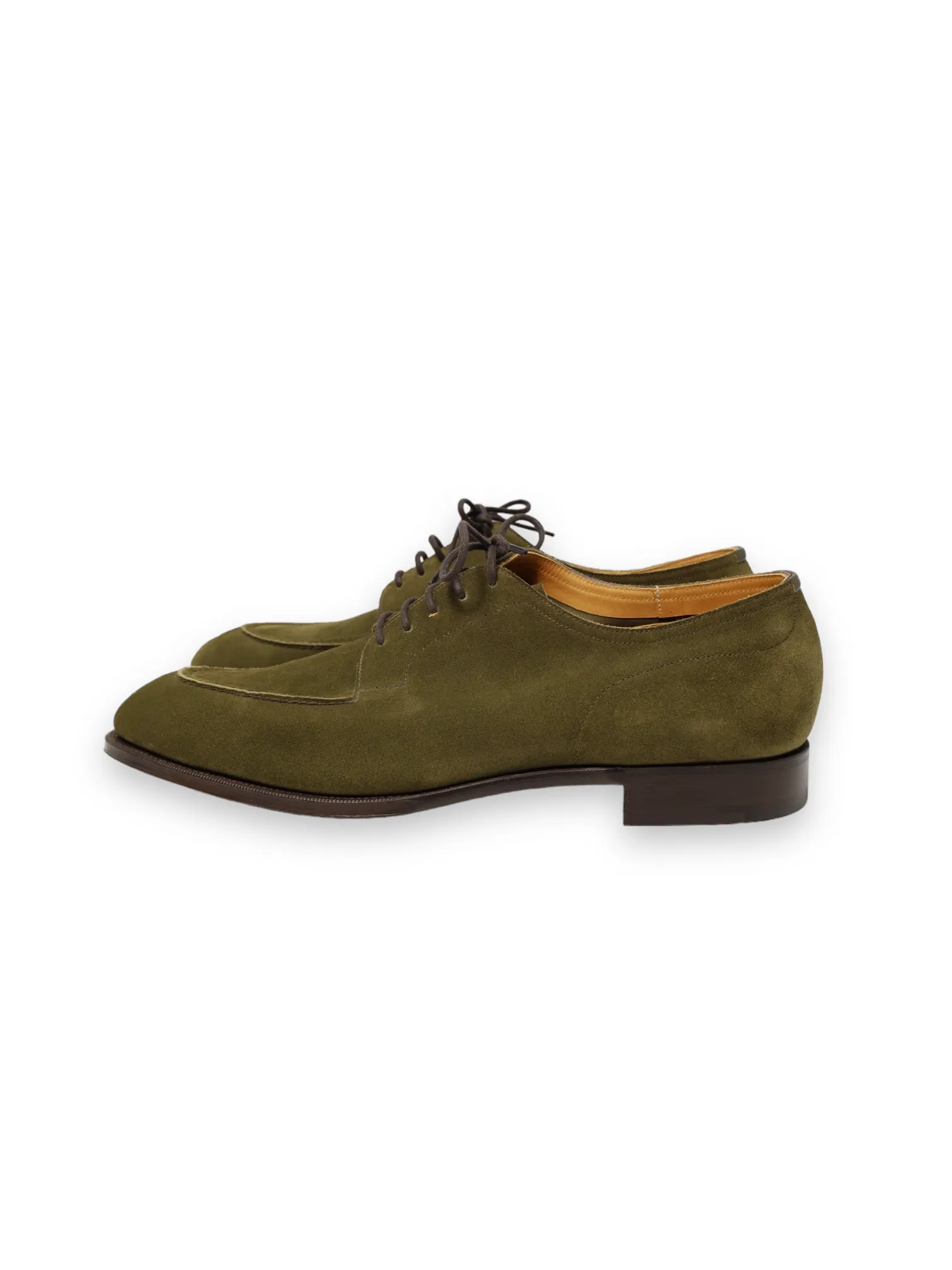 Edward Green Suede Loden Green Unlined Dover Derby