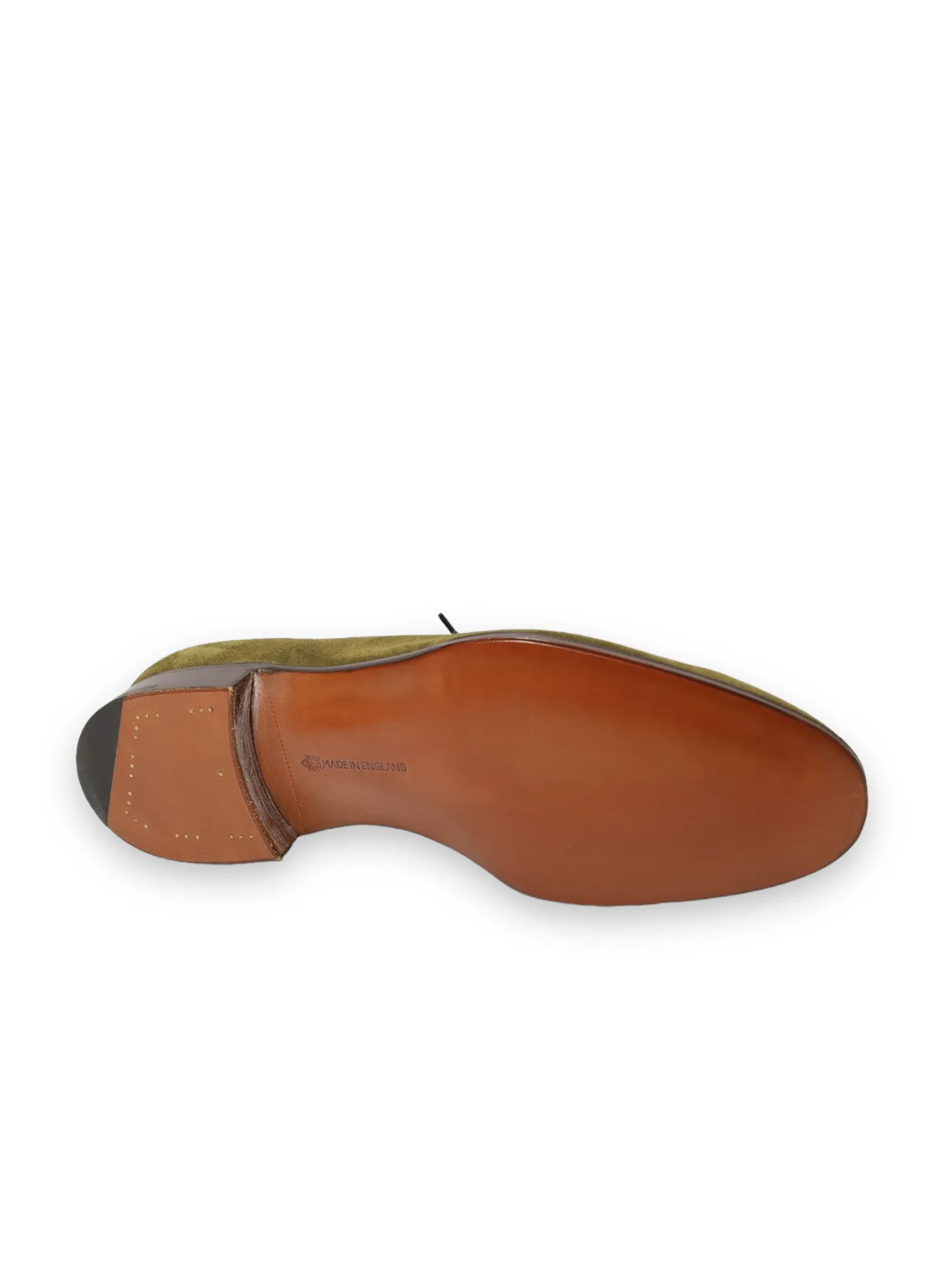 Edward Green Suede Loden Green Unlined Dover Derby