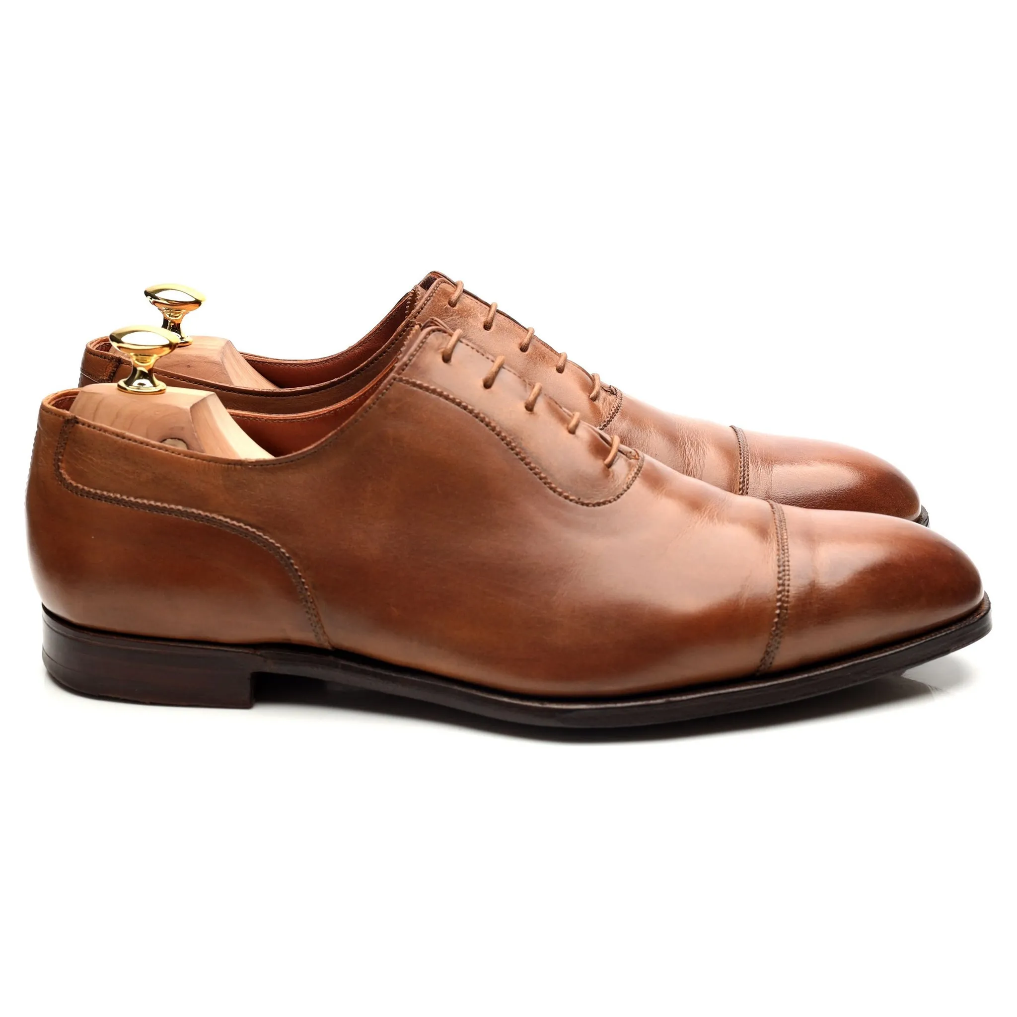 'Egerton' Tan Brown Leather Oxford UK 11 E