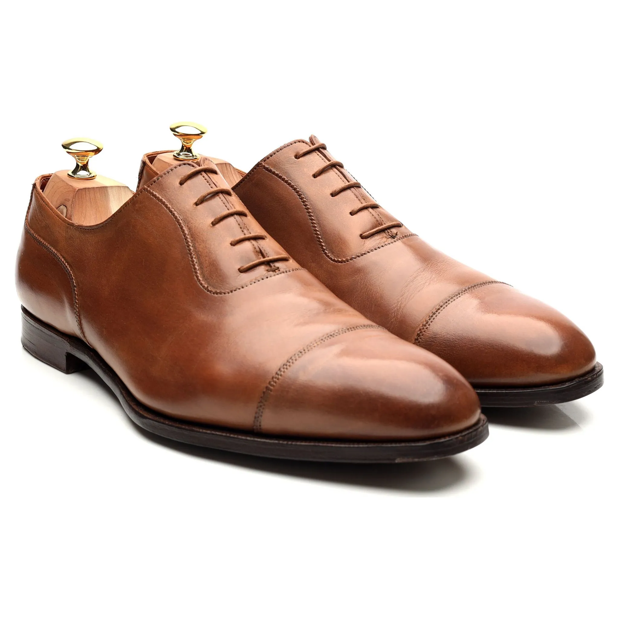 'Egerton' Tan Brown Leather Oxford UK 11 E