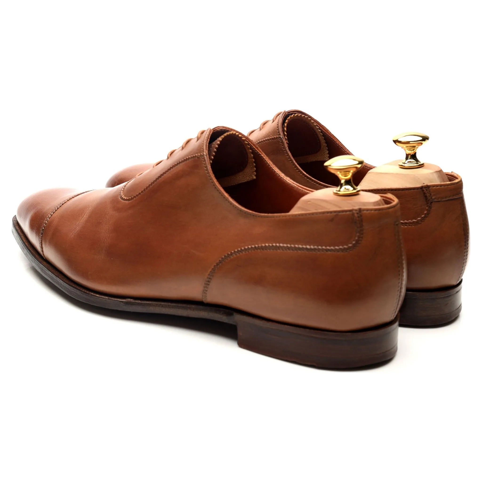 'Egerton' Tan Brown Leather Oxford UK 11 E