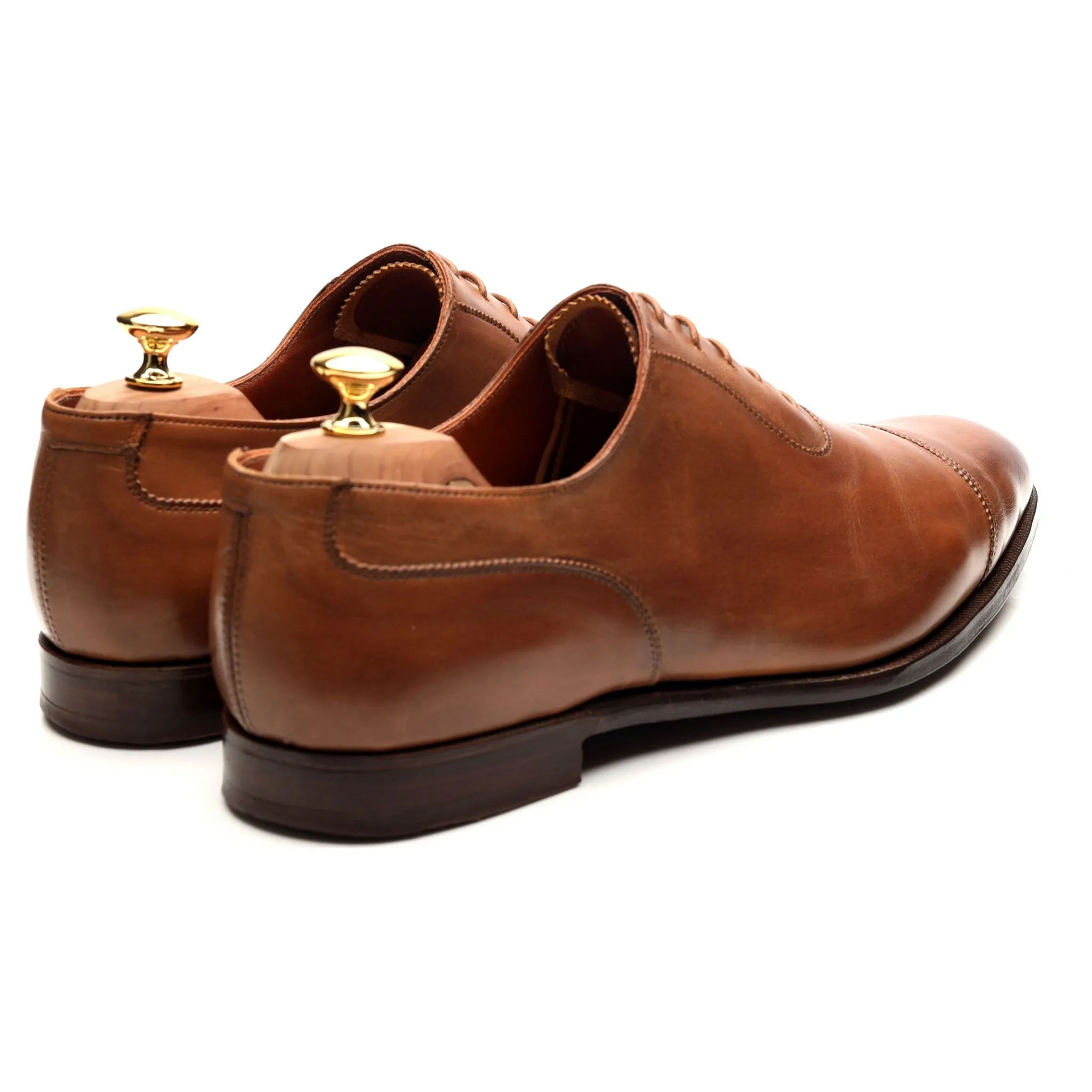 'Egerton' Tan Brown Leather Oxford UK 11 E