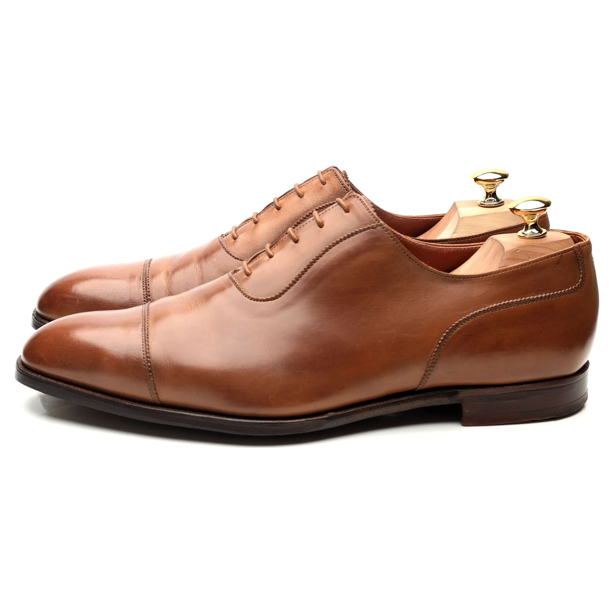 'Egerton' Tan Brown Leather Oxford UK 11 E
