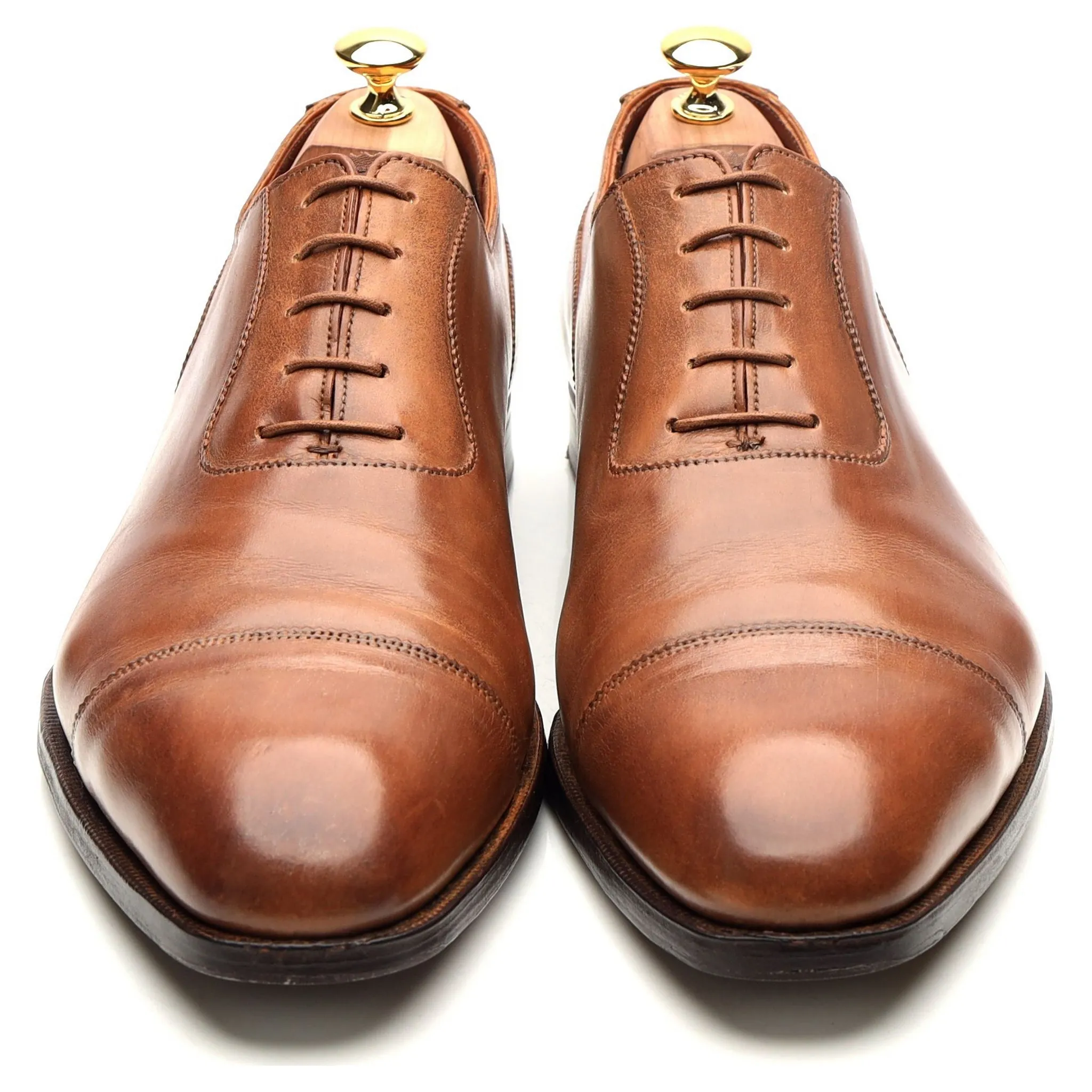 'Egerton' Tan Brown Leather Oxford UK 11 E