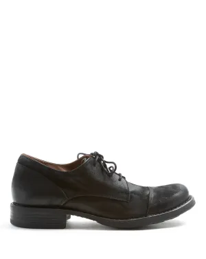 ENEI Black Leather Derby Shoes