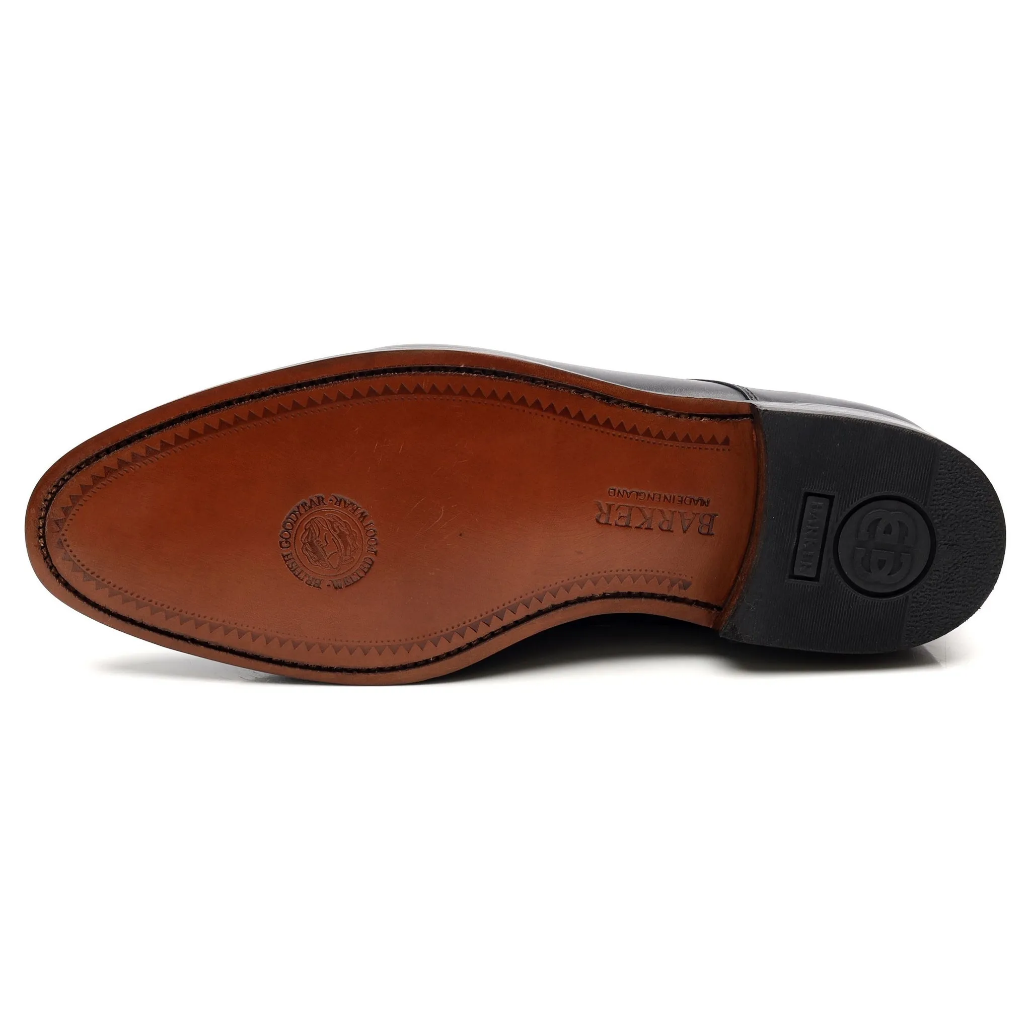 'Epping' Black Leather Cap Toe Derby UK 9 G