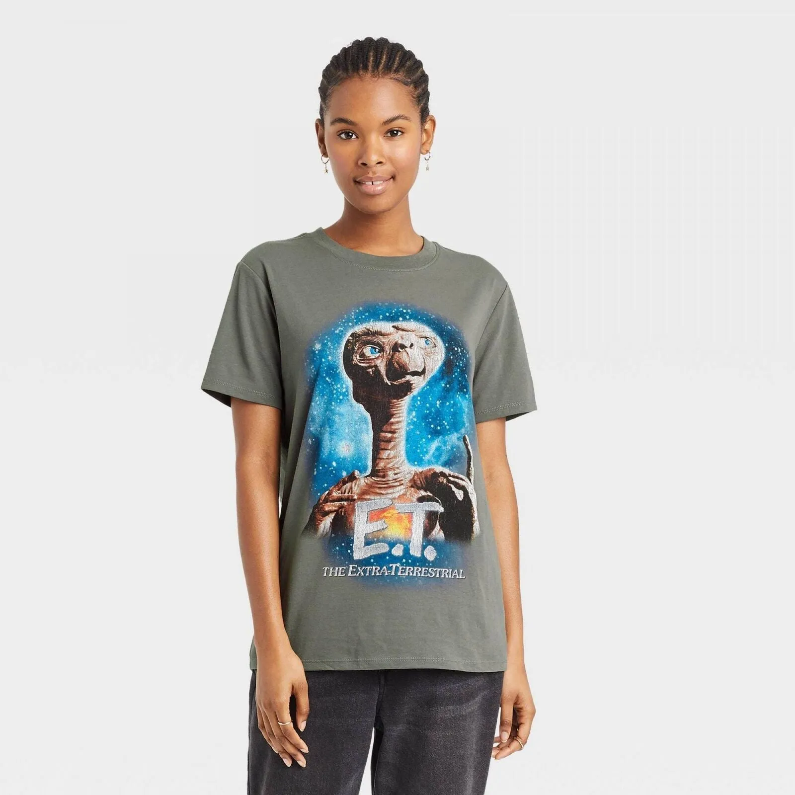 E.T. Women's Universal Studios Short Sleeve Graphic T-Shirt Tee