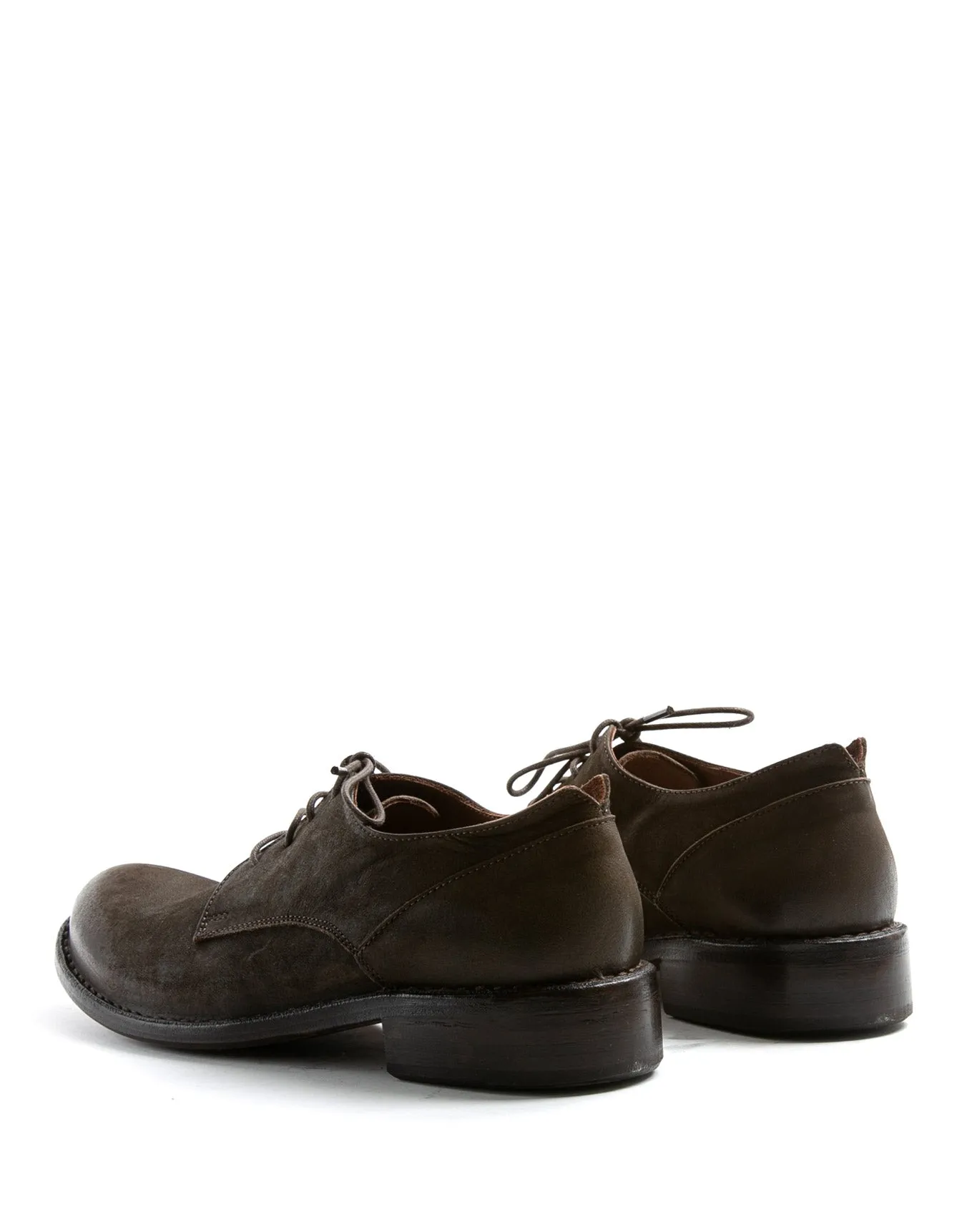 F-706 Brown Leather Derby Shoes
