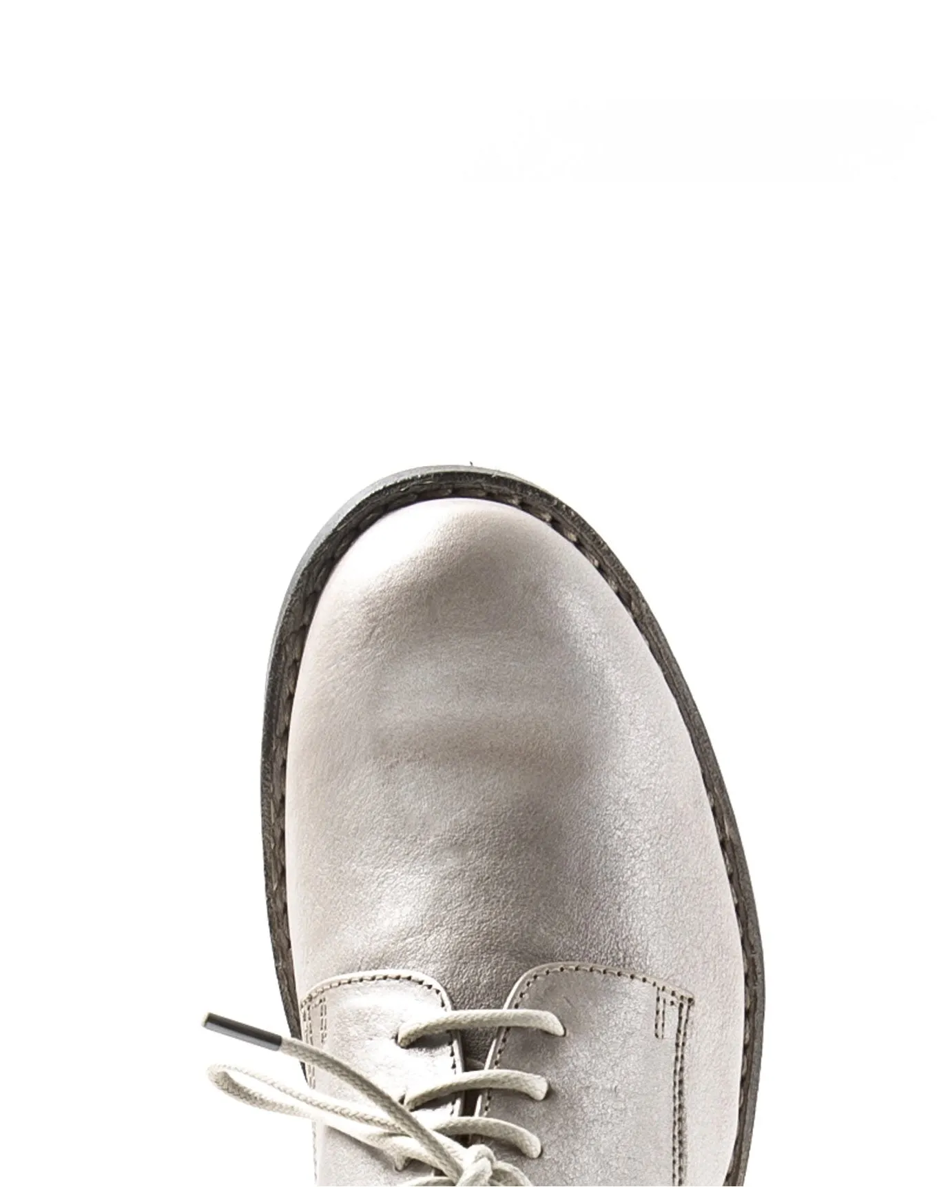 F-706 Silver Leather Derby Shoes