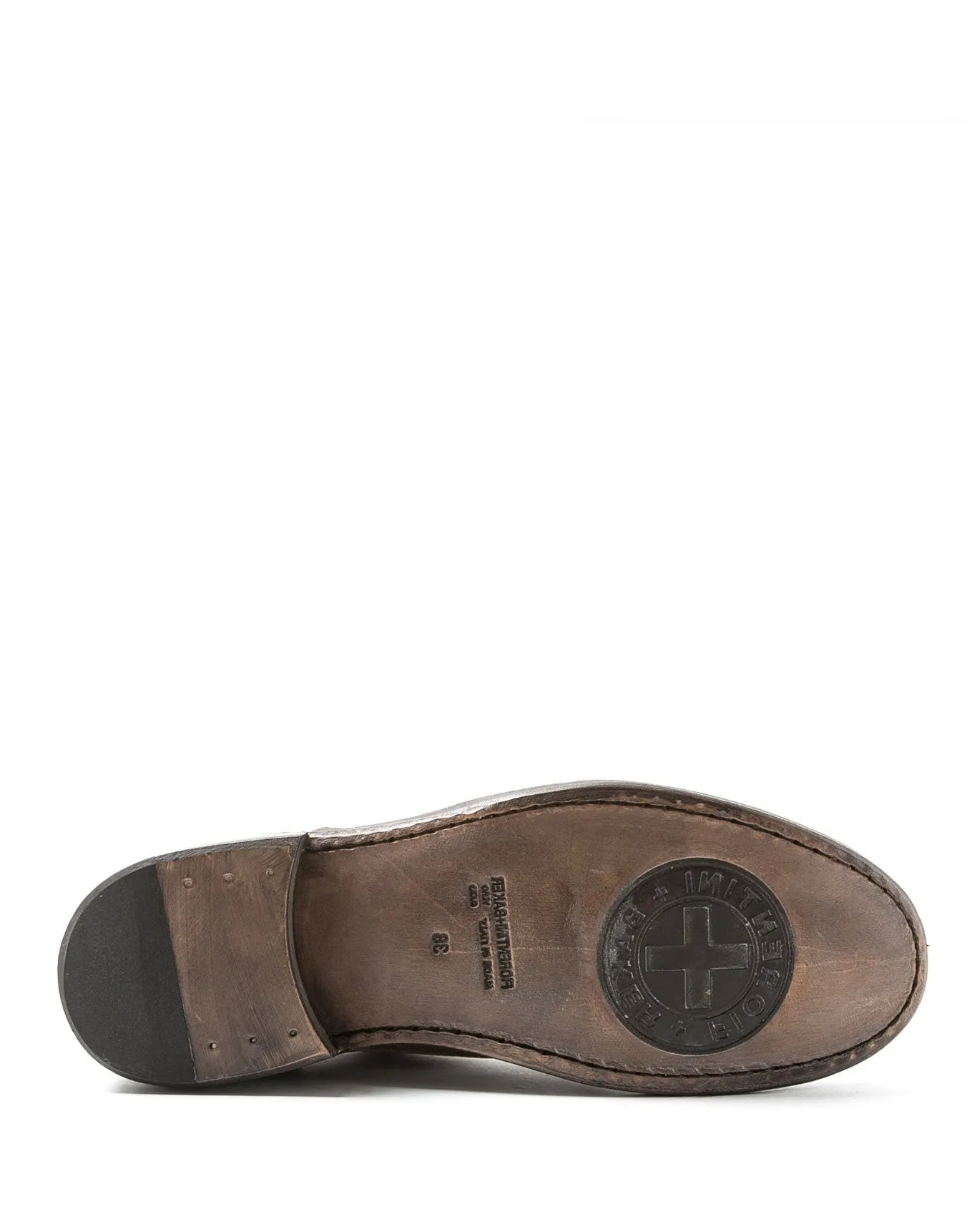 F-706 Silver Leather Derby Shoes