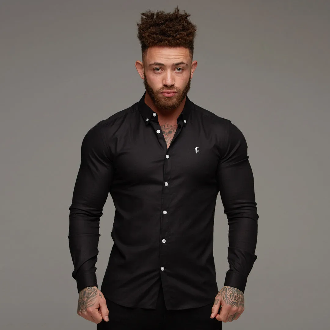 Father Sons Super Slim Stretch Classic Oxford Black - FS302