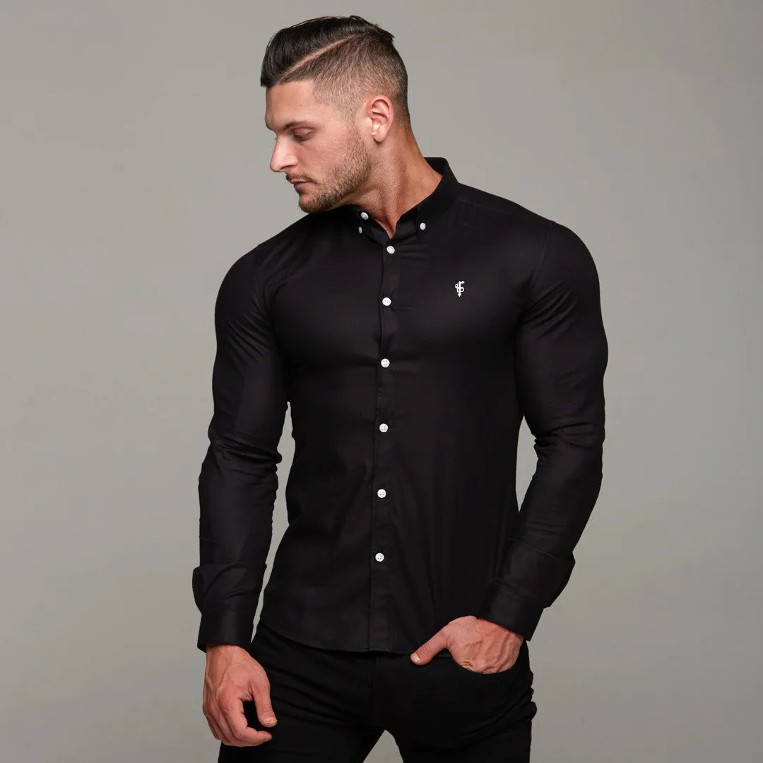 Father Sons Super Slim Stretch Classic Oxford Black - FS302