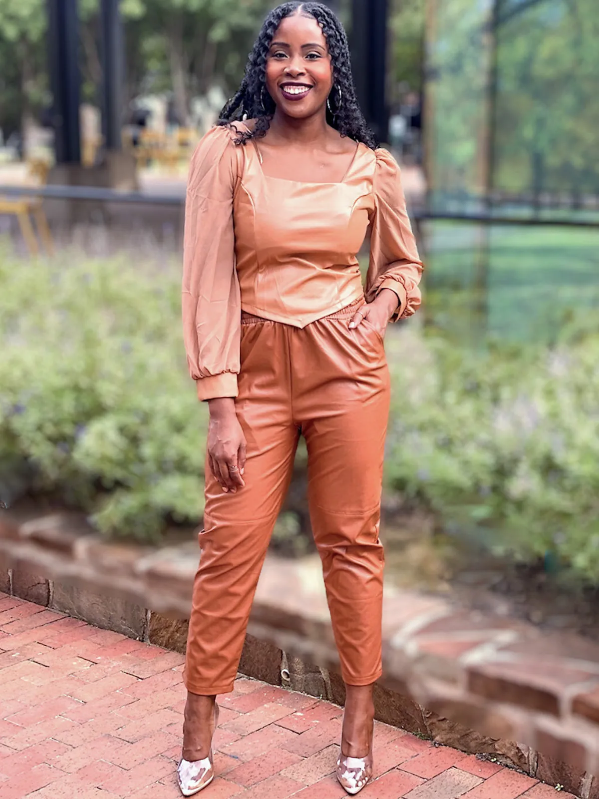 Faux Leather Corset Top