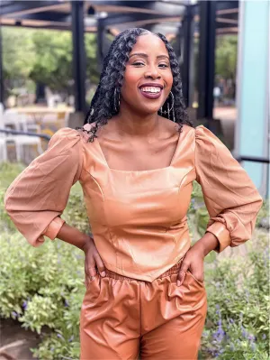 Faux Leather Corset Top