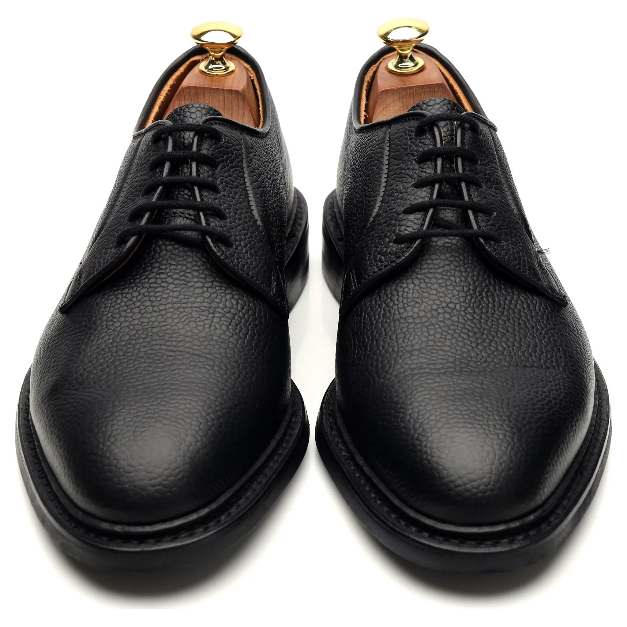 'Fenwick' Black Grain Leather Derby UK 8