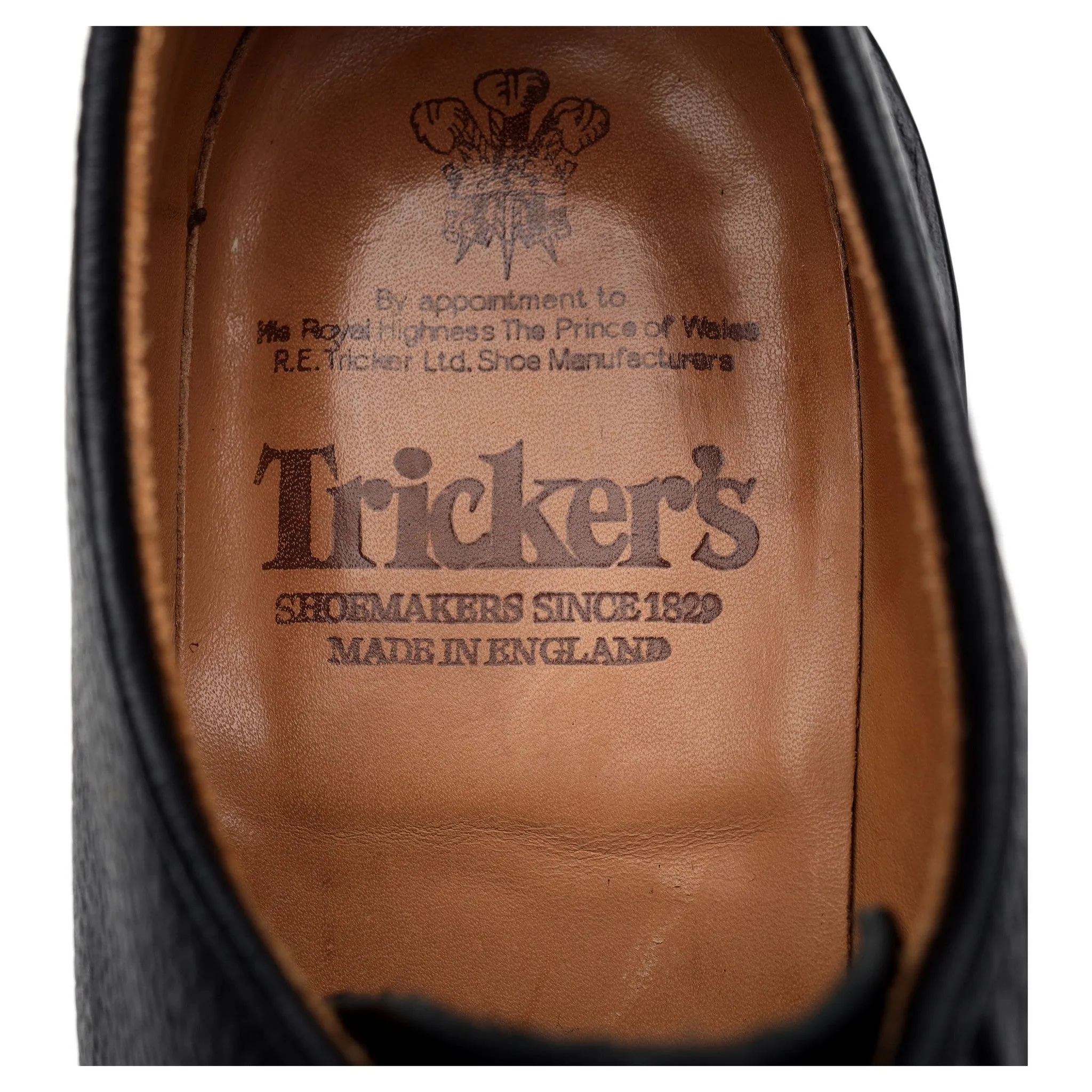 'Fenwick' Black Grain Leather Derby UK 8