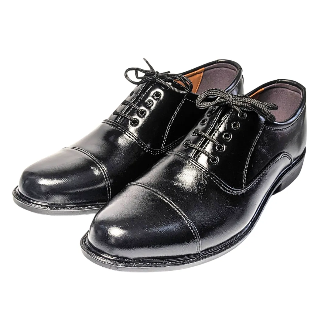 FL-105 Oxford Shoes – Black Formal Shoes for Men