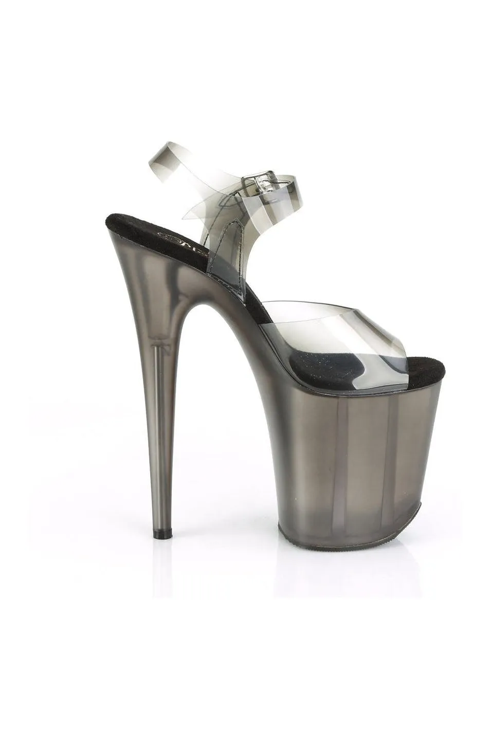 FLAMINGO-808N-T Exotic Sandal | Black Faux Leather