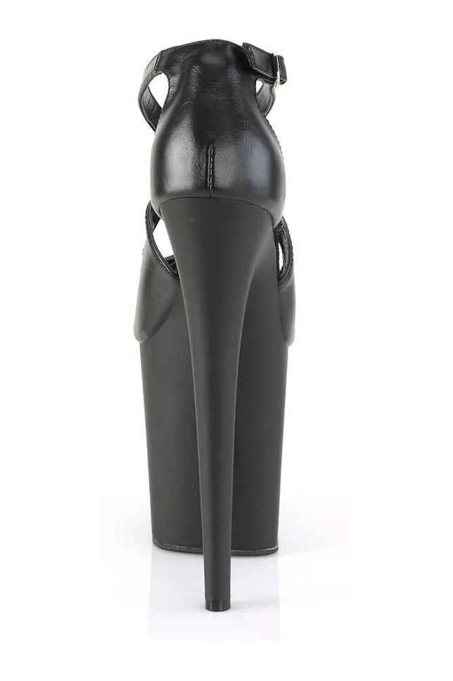 FLAMINGO-821 Exotic Sandal | Black Faux Leather