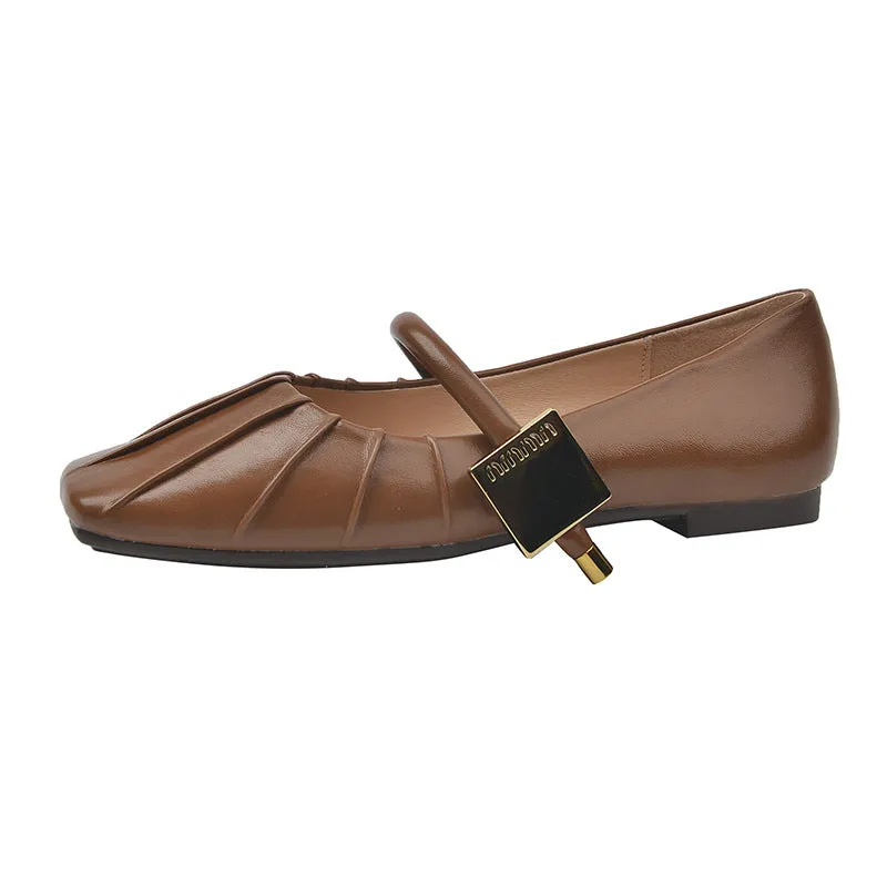 Flat Soft Surface Mary Jane Shoes Comfortable Widened Women's Shoes