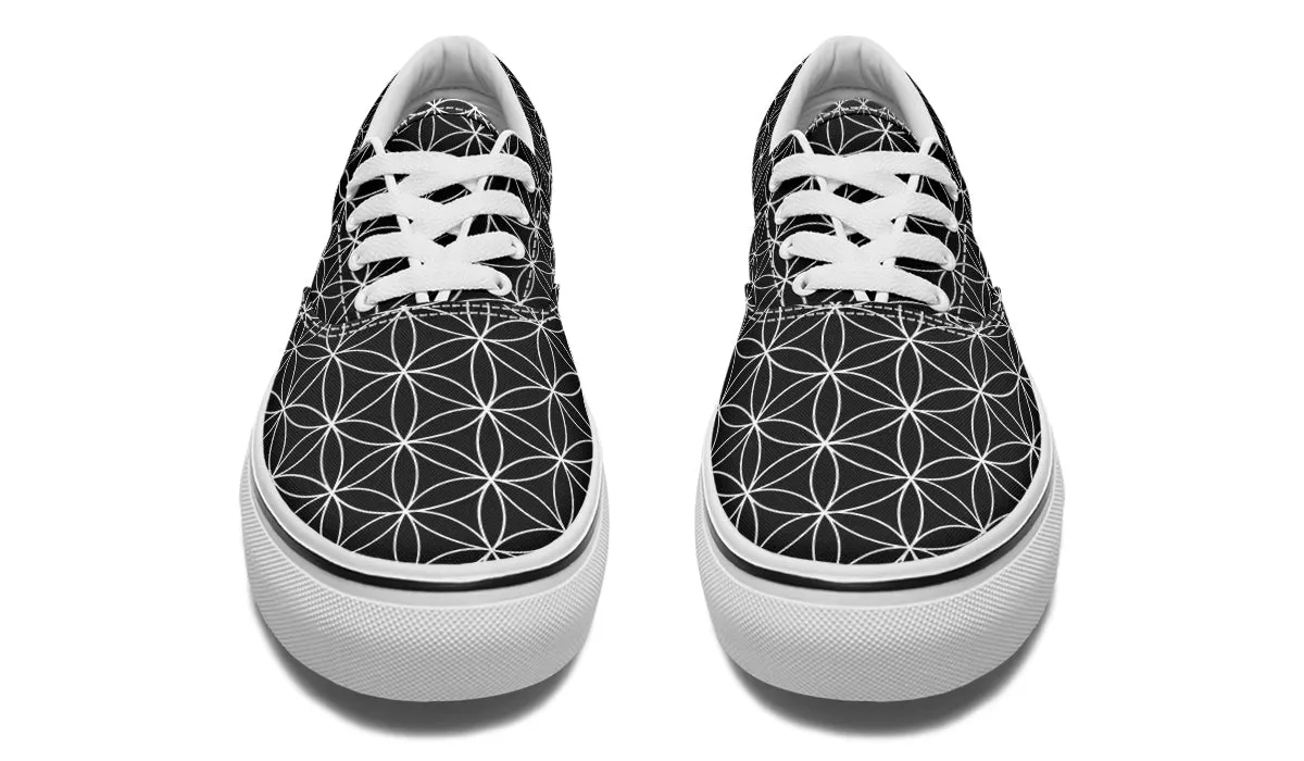 Flower of Life Black Classic Shoes